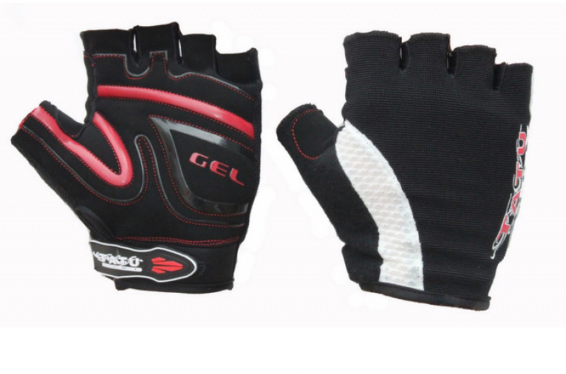 Перчатки TATU-BIKE GEL, кор. пальцы CG1264-2010, черн-бел, L фото 