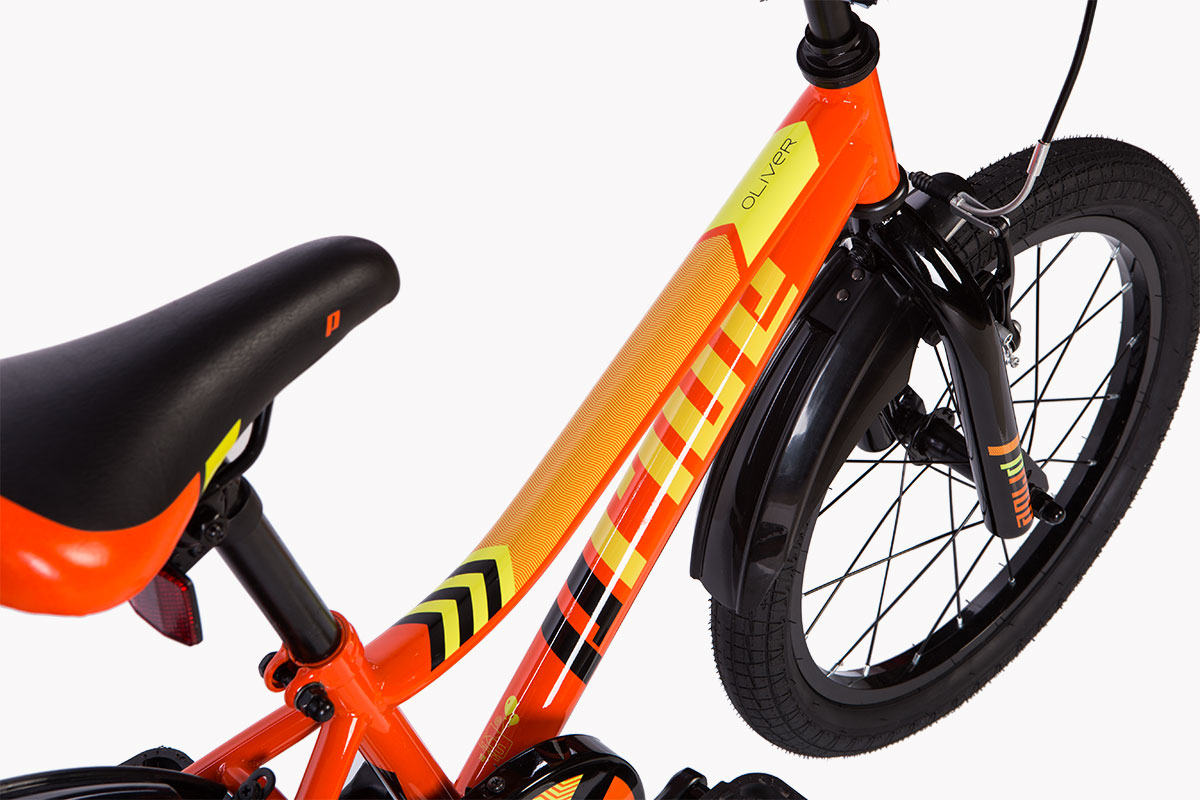 Велосипед 18" Pride OLIVER оранжевый/жёлтый/черный 2018 фото 5
