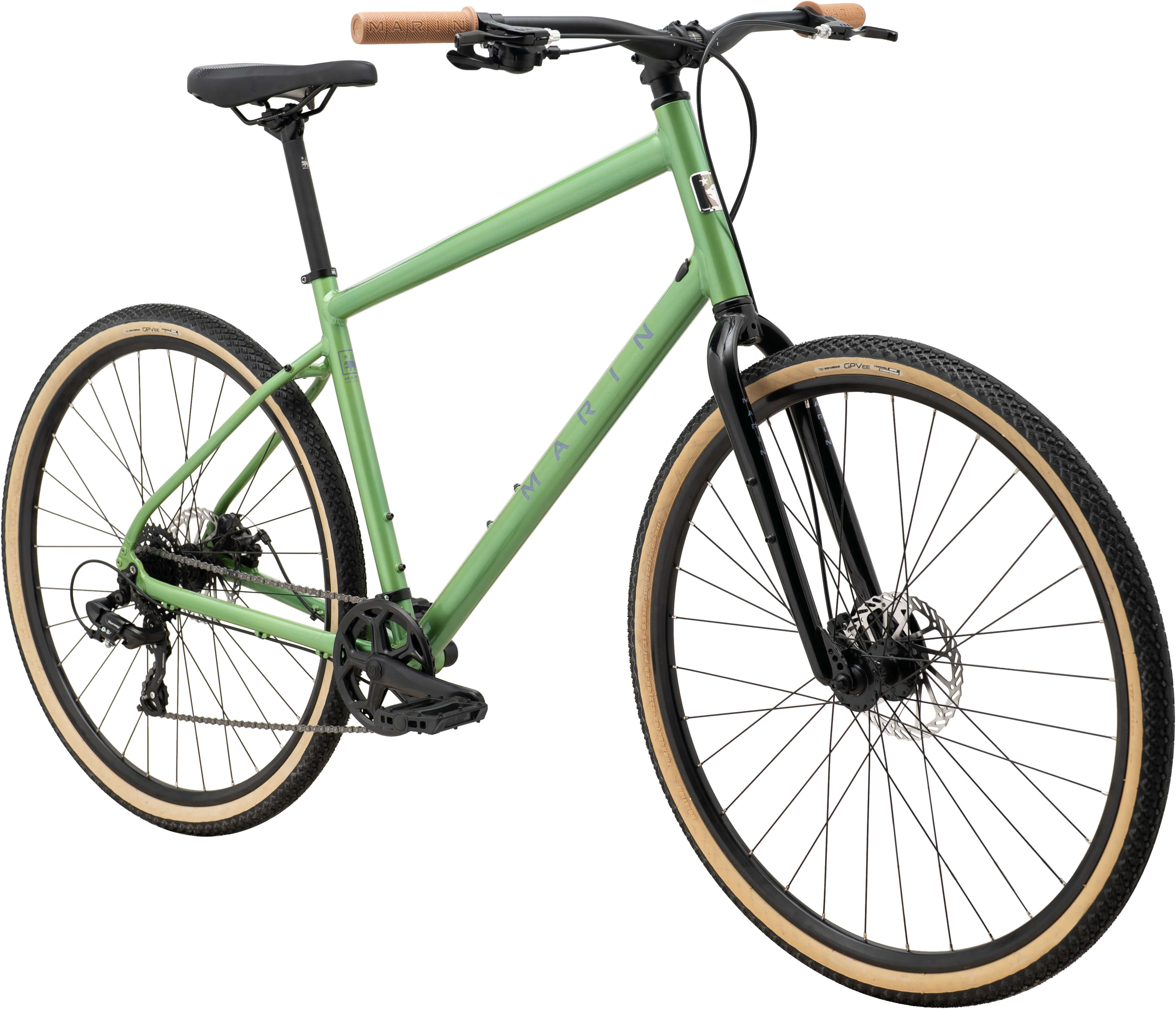 Велосипед 28" Marin Kentfield 1 рама - XL 2024 Gloss Green/Black/Gray фото 2