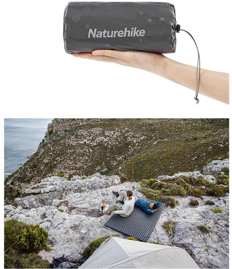 Коврик надувной Naturehike CNH22DZ018, 196x64x7 см, зеленый фото 6