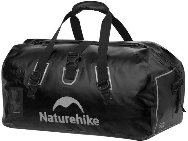 Сумка дорожня водонепроникна Naturehike CNK2450XB015, 90 л, чорна фото 
