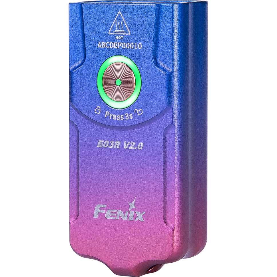 Ліхтар наключний Fenix E03R V2.0, бузковий фото 2