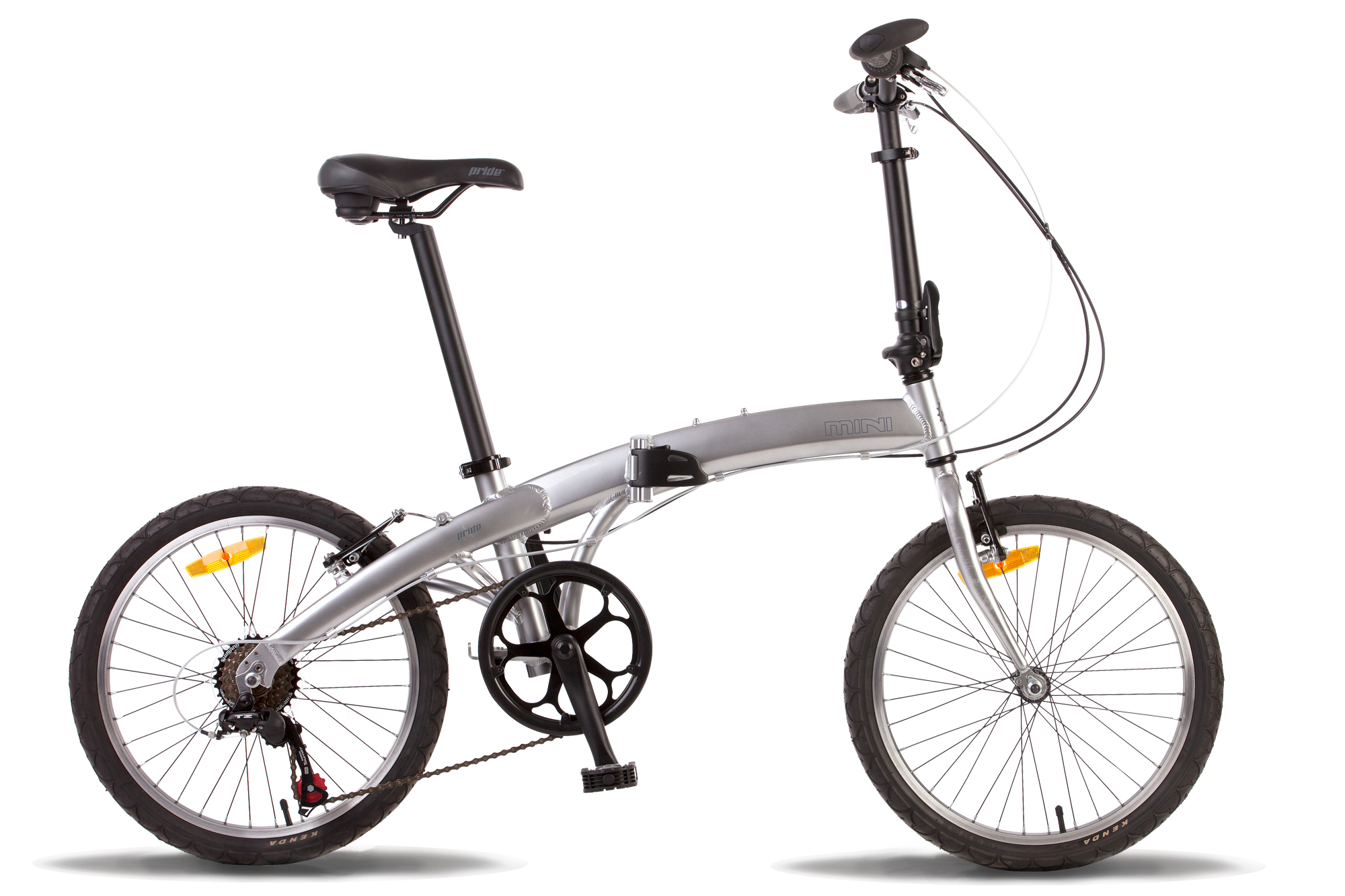 Велосипед 20" Pride MINI 6sp серебристый глянцевый 2015 фото 