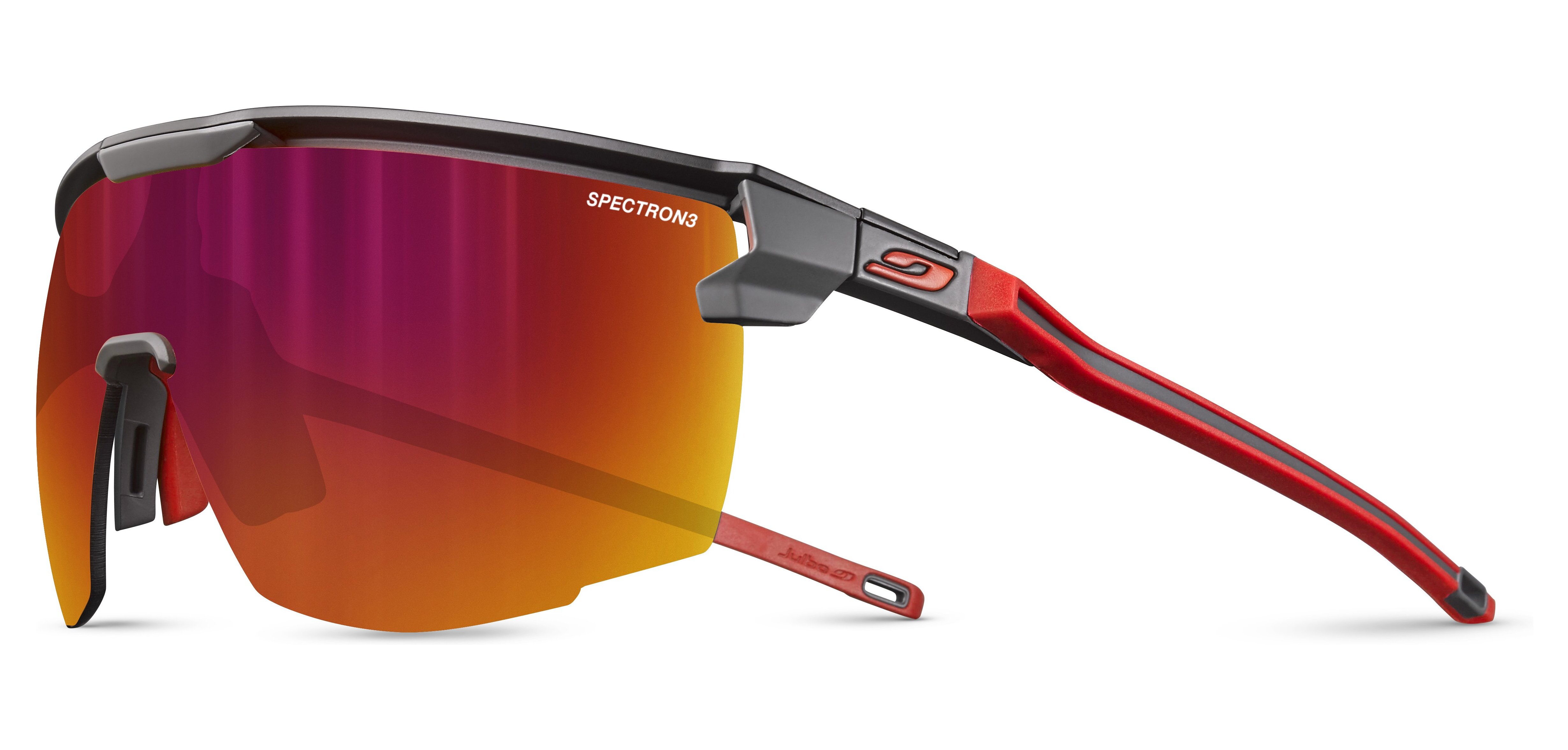 Очки Julbo ULTIMATE SPECTRON 3, черно-красные, красная линза фото 