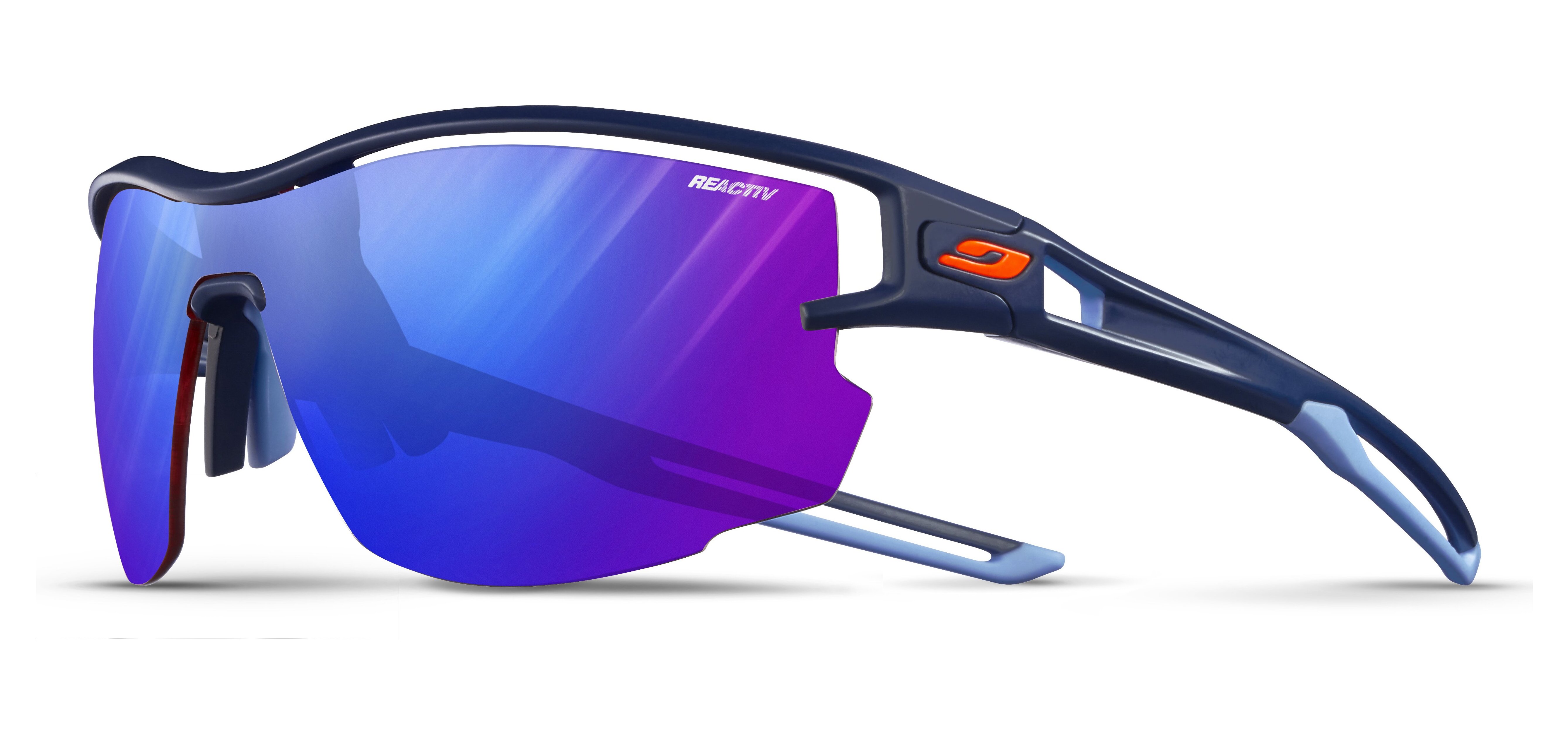 Очки Julbo AERO REACTIV PERFOMANCE 1-3 HIGH CONTRAST, сине-голубые, фотохромная линза фото 