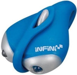 Ліхтар світлодіодний перед. + Батар. INFINI I-201R синій "Amuse" 2 бел світлодіода, 2 режиму фото 