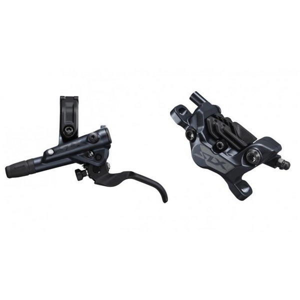 Тормоз дисковый гидравлический Shimano M7120 SLX ,левая ручка, 4-поршн калипер, гидролиния 1000мм, передний фото 1