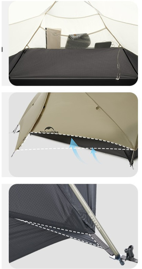 Палатка одноместная Naturehike Mongar UL CNK2550WS016, коричневая фото 9