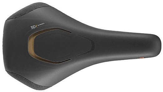 Сідло Selle Royal Look IN ATHLETIC New, 3D Skingel, рейли steel satin, оббивка Black Astrale з текстильним захистом, unisex, чорне фото 2