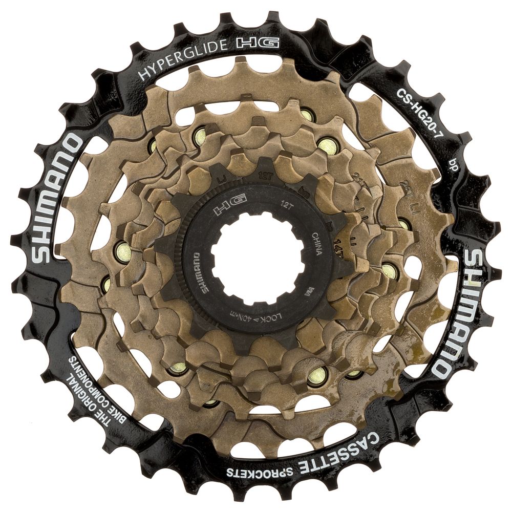 Кассета Shimano CS-HG20 7ск. 12-28 brown фото 