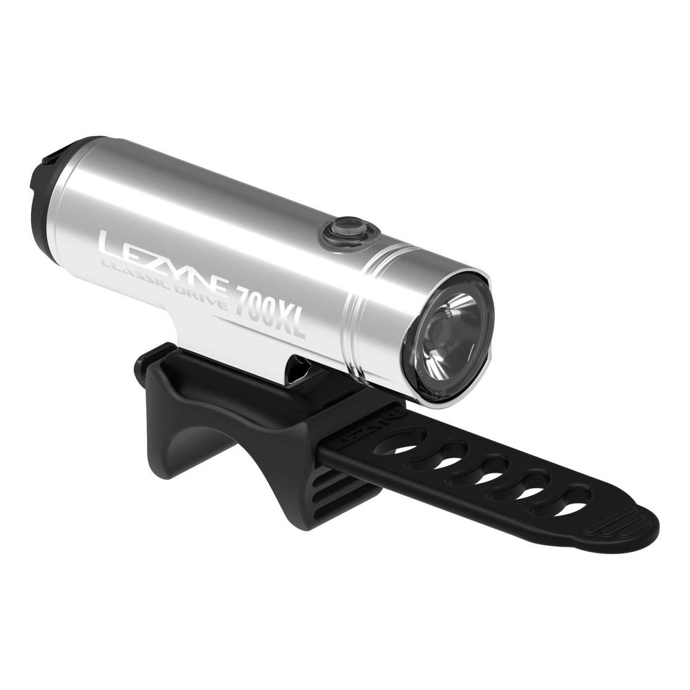 Фара передня Lezyne CLASSIC DRIVE XL, 700 люмен, 8 режимів, срібляста фото 1