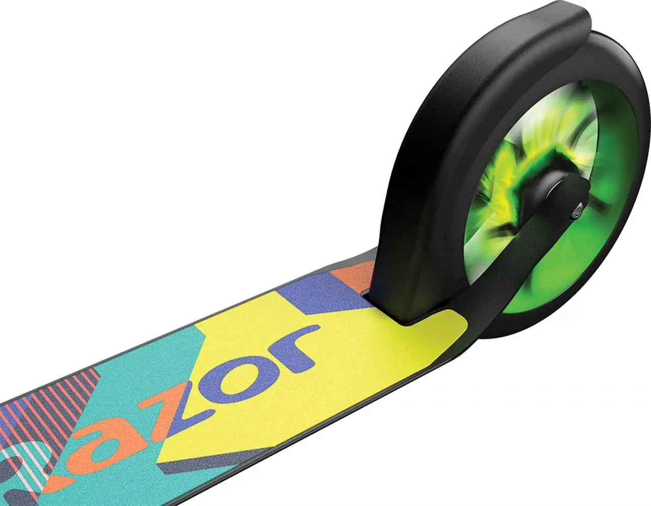 Самокат Razor A5 Lux Light Up, зеленый фото 4