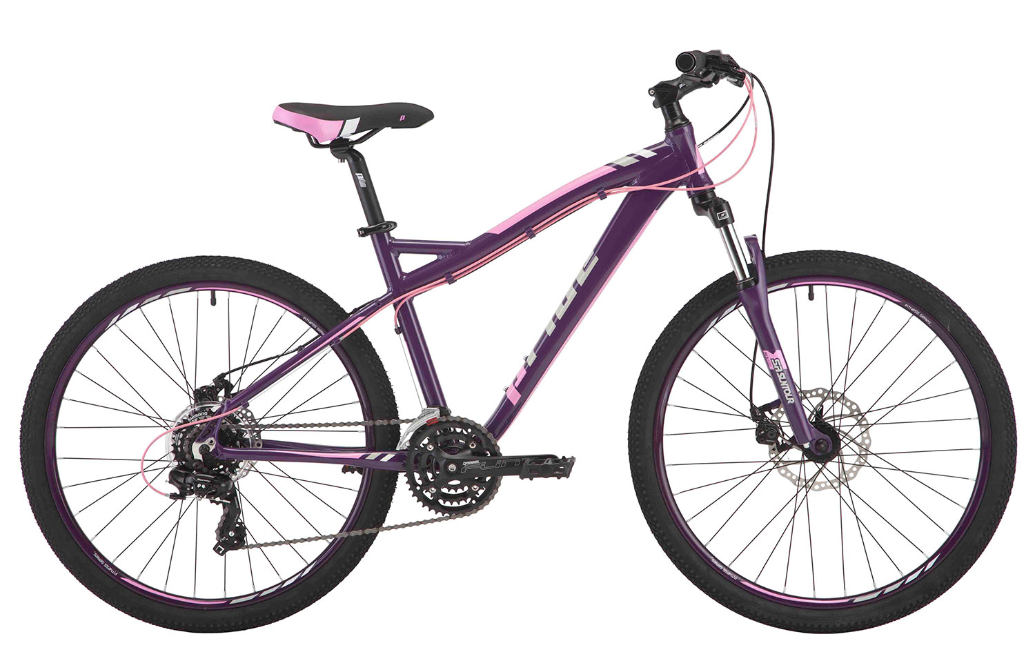 Велосипед 26 "Pride STELLA 3.0 рама - 18" темно-фіолетовий/рожевий/сірий 2017 фото 