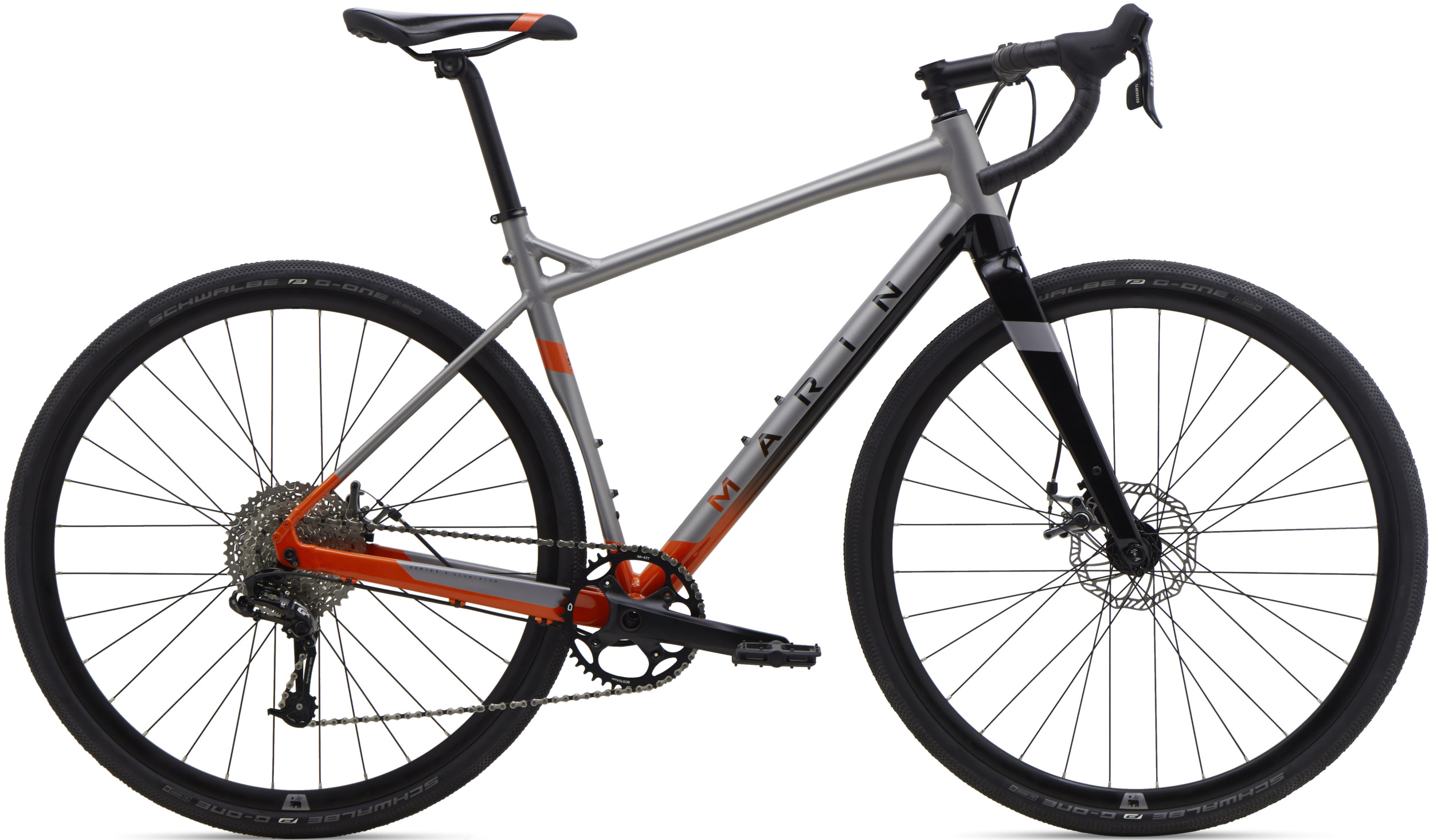 Велосипед 28" Marin GESTALT X10 рама - 58см Satin Silver/Gloss Orange to Black Fade A0 фото 