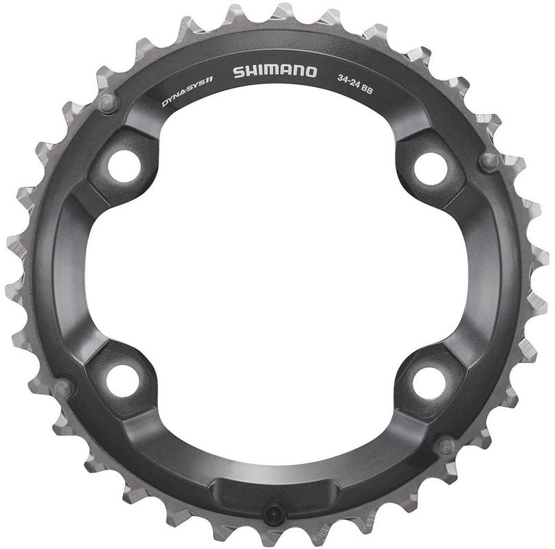 Звезда к шатуну Shimano FC-M8000 DEORE XT, 34Т, 2х11-ск., BB, для 34-24T фото 