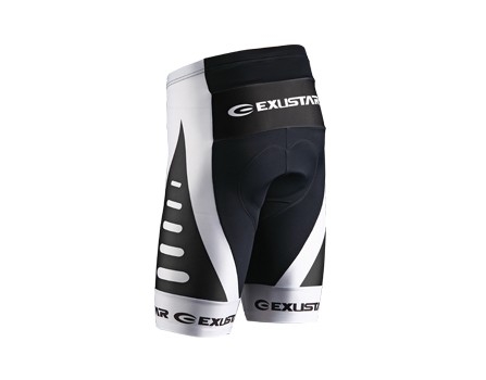 Велошорти EXUSTAR CS19, розмір S, чорні з білим фото 