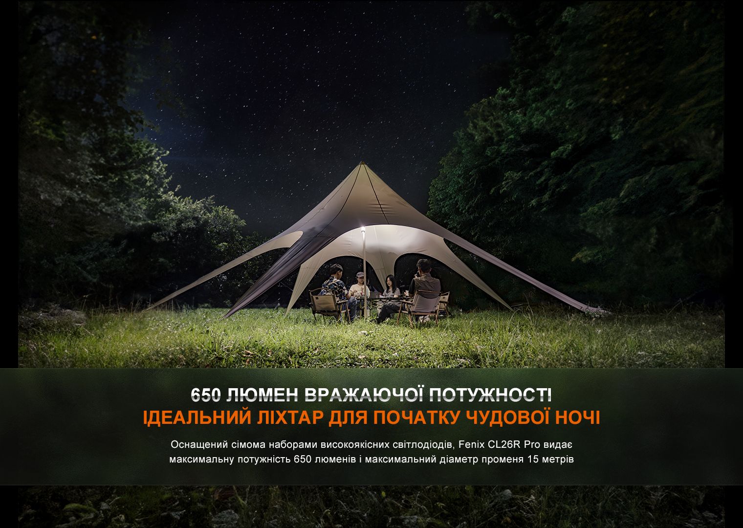 Ліхтар кемпінговий Fenix CL26R Pro, темно-зелений фото 6