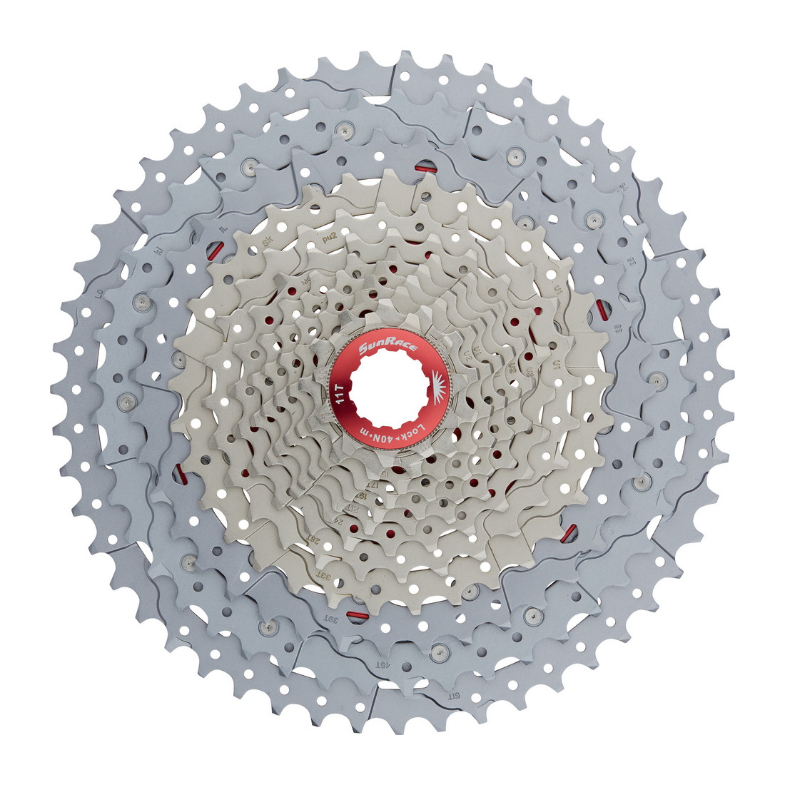 Кассета 12-k 11-51T SUN RACE MZ903 MTB алюминиевый паук, Metallic Silver фото 