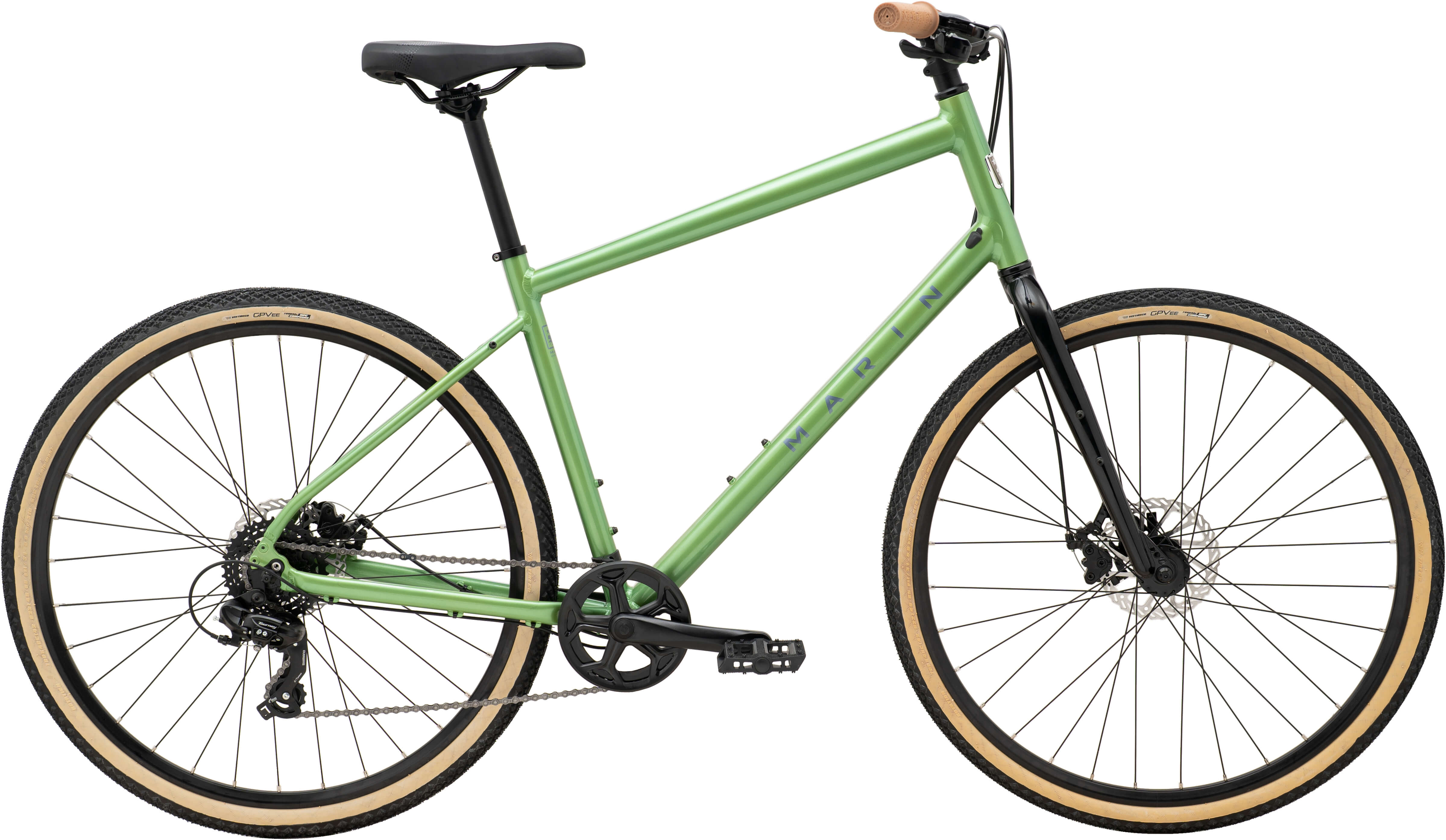 Велосипед 28" Marin Kentfield 1 рама - S 2024 Gloss Green/Black/Gray фото 