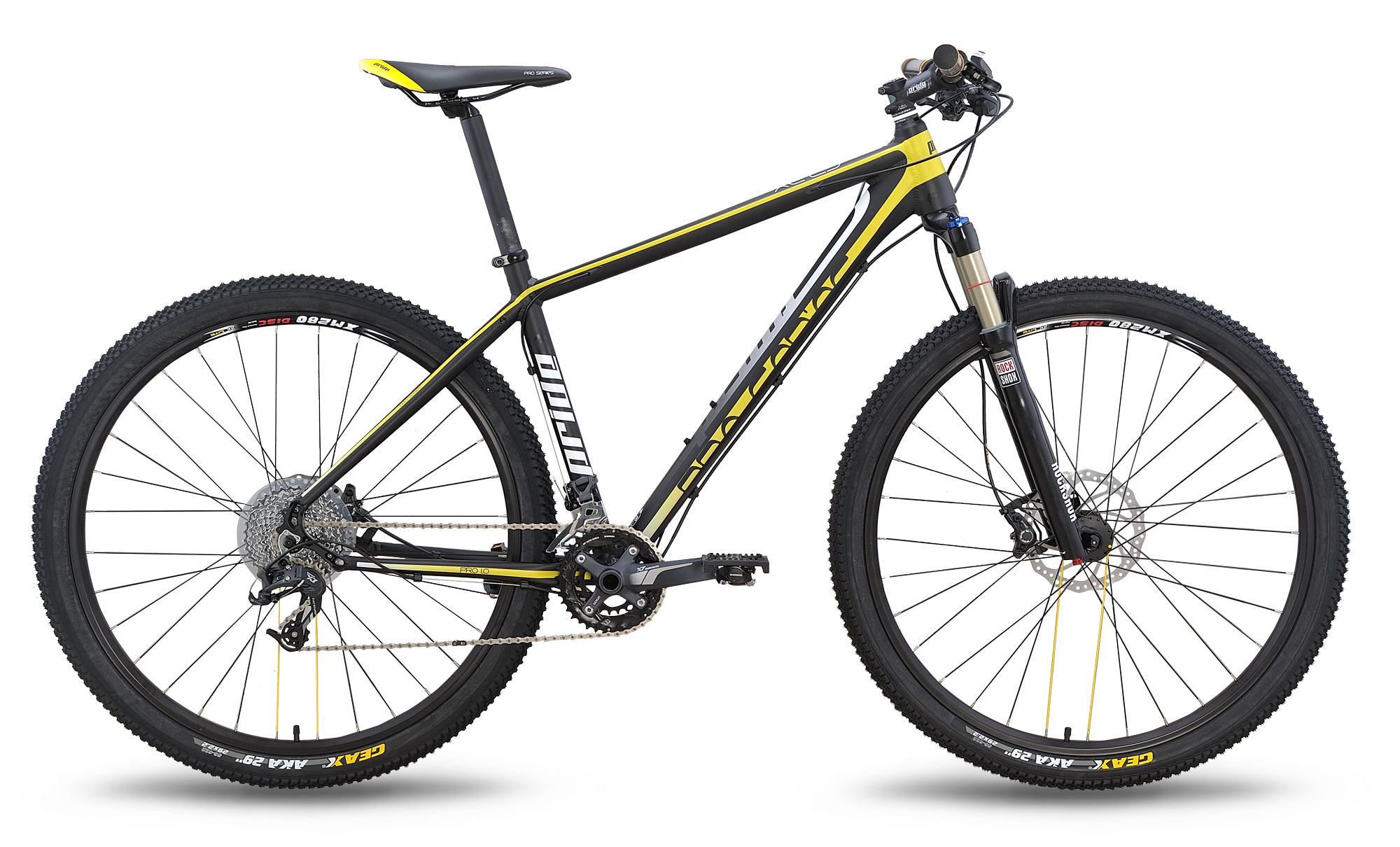 Велосипед 29'' Pride XC-29 PRO 2.0 рама - 21" черно-жёлтый матовый 2016 фото 