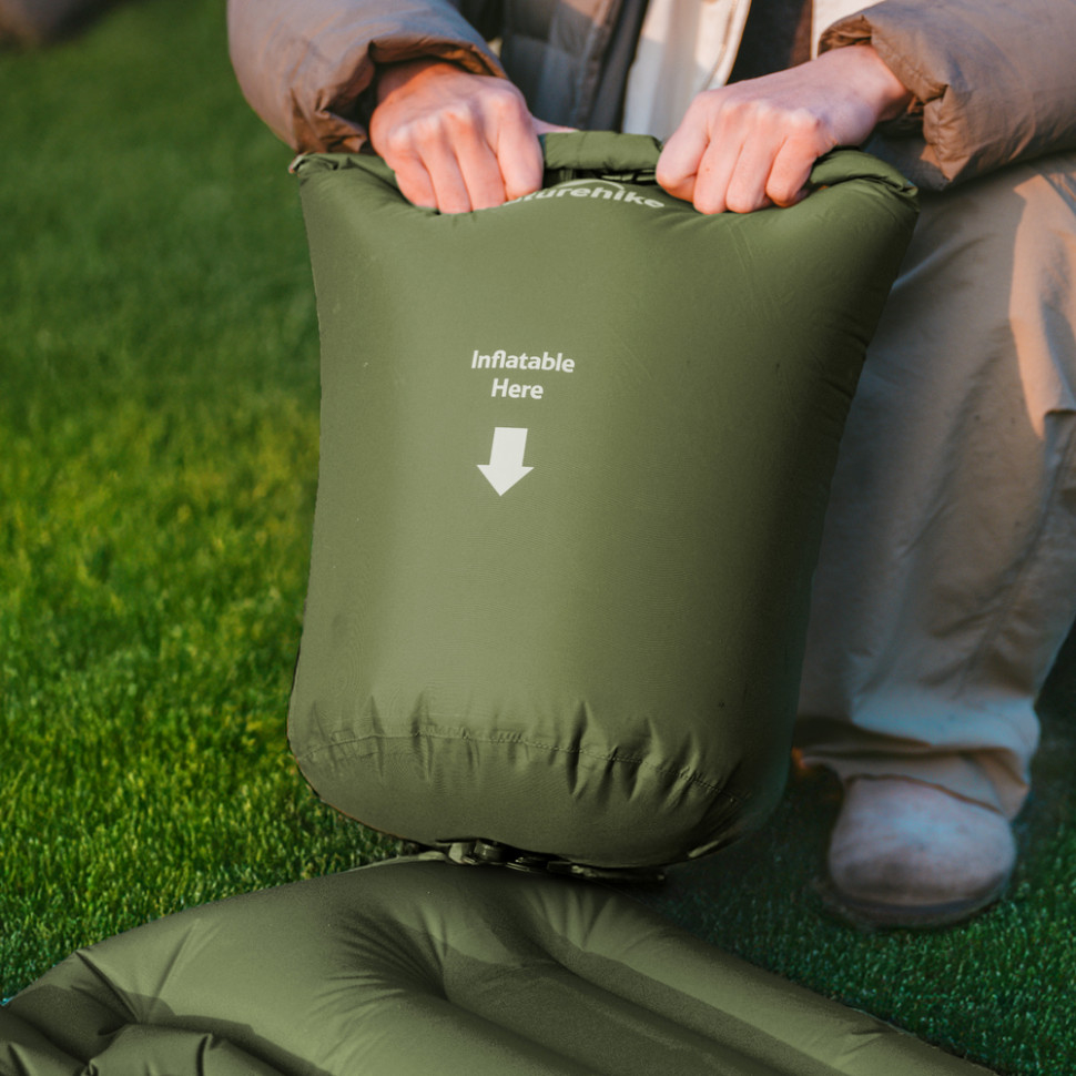 Килимок надувний Naturehike CNK2550WS019, 200х60х6.5 см, синій фото 10