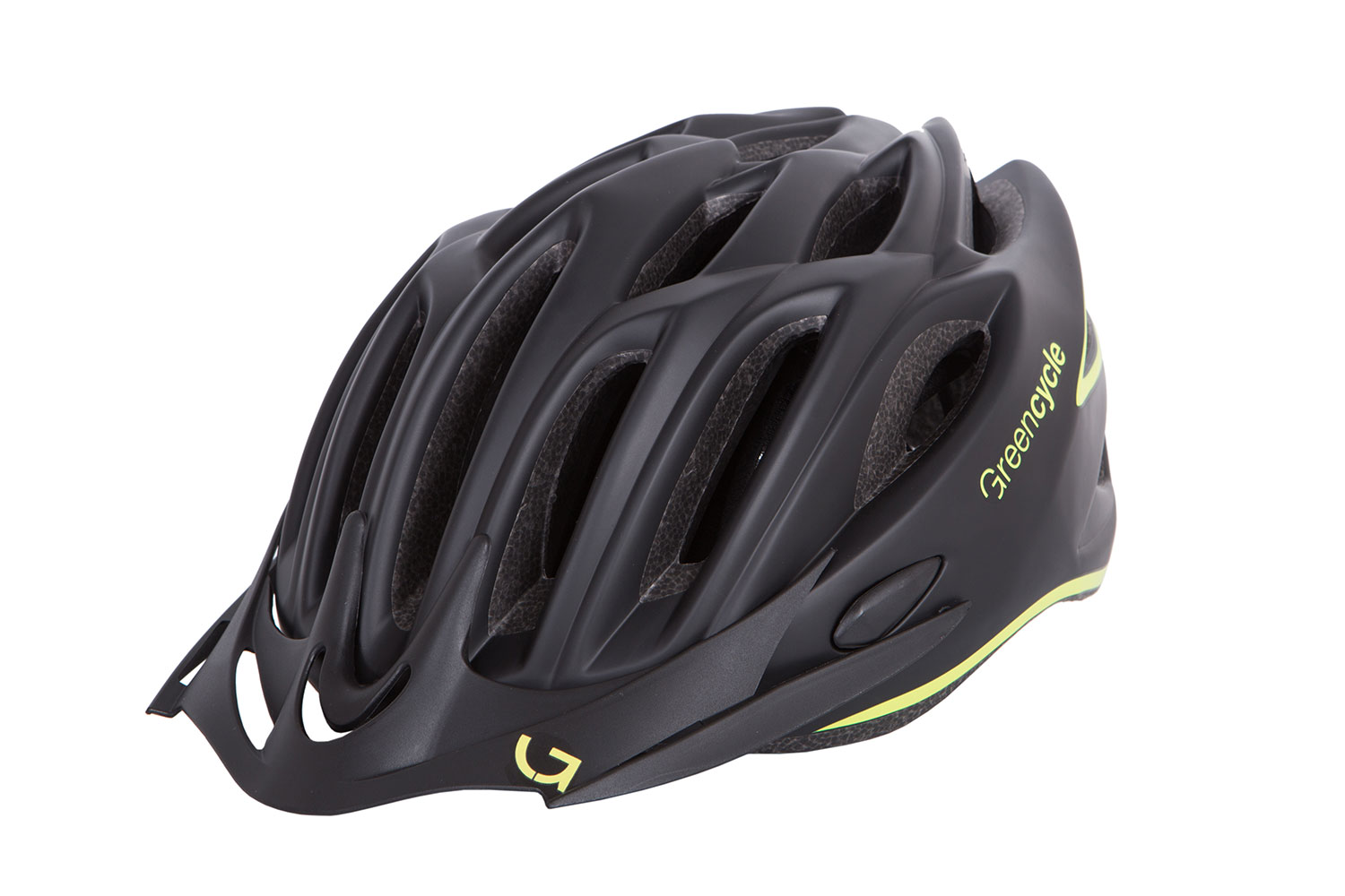 Шлем Green Cycle New Rock размер 54-58см черно-желтый матовый