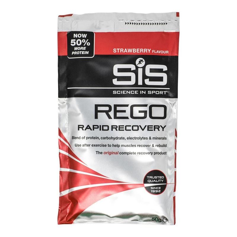 Энергетик восстановительный углеводно-белковый SiS REGO Rapid Recovery, Клубника, 50г фото 