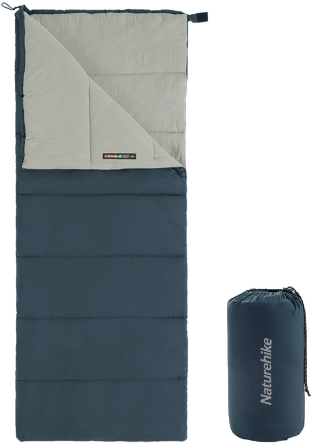 Спальный мешок Naturehike F150 NH22MSD05, левый, темно-голубой фото 