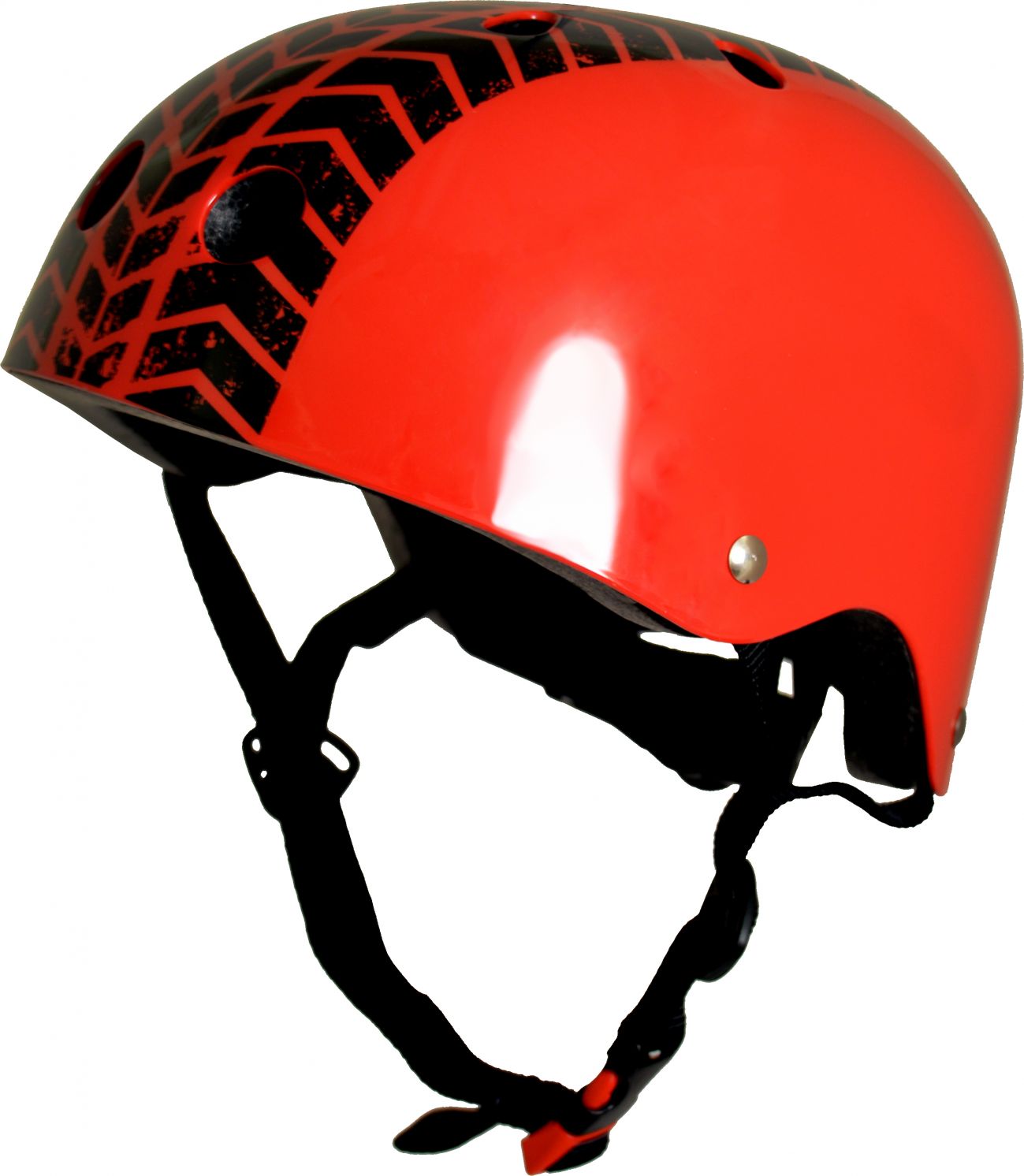 Шлем детский Kiddimoto с рисунком протектора, красный, размер M 53-58см фото 1