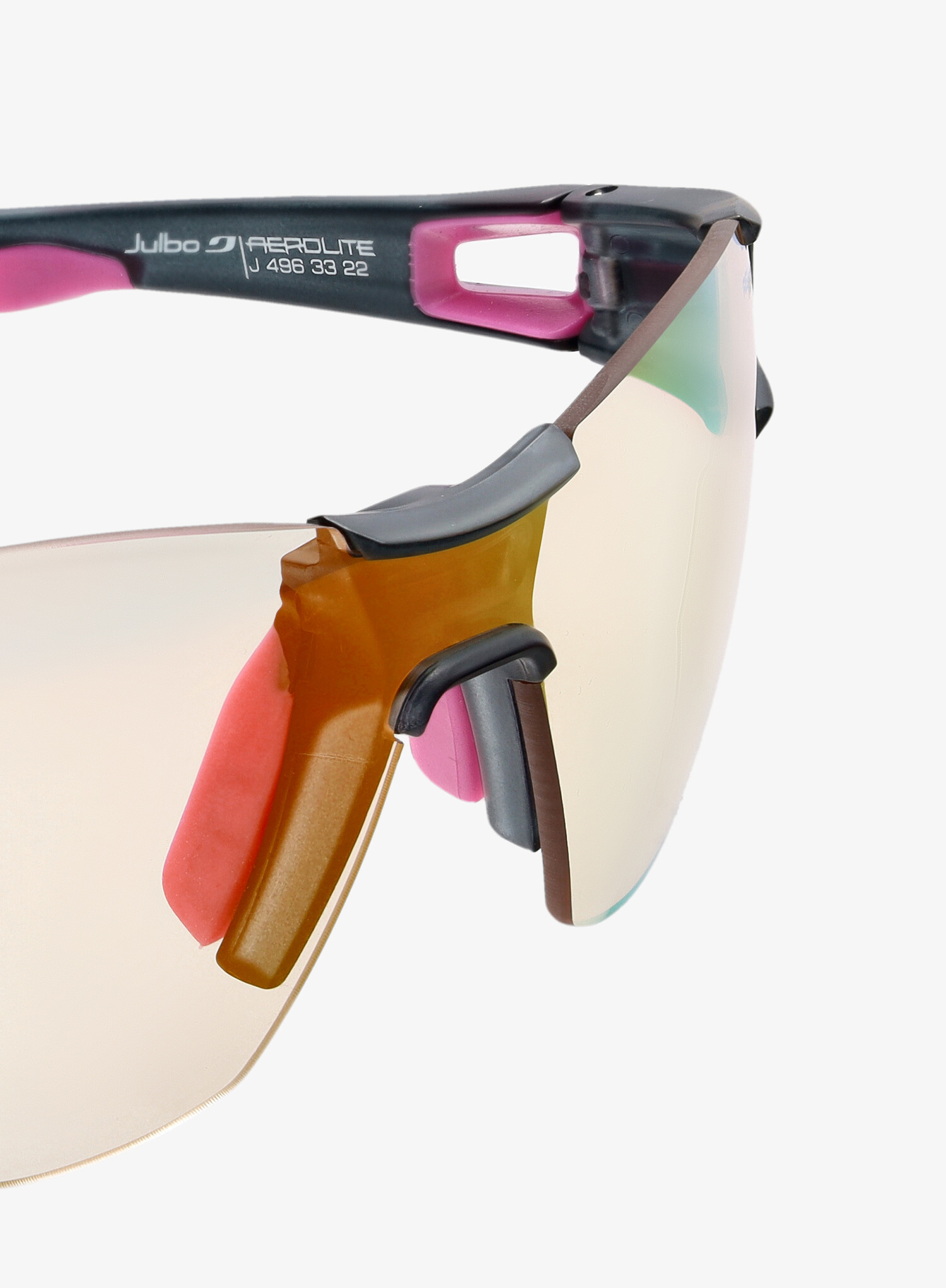 Окуляри Julbo AEROLITE REACTIV PERFOMANCE 1-3 LIGHT AMPLIFIER, чорно-рожеві, фотохромна лінза фото 7