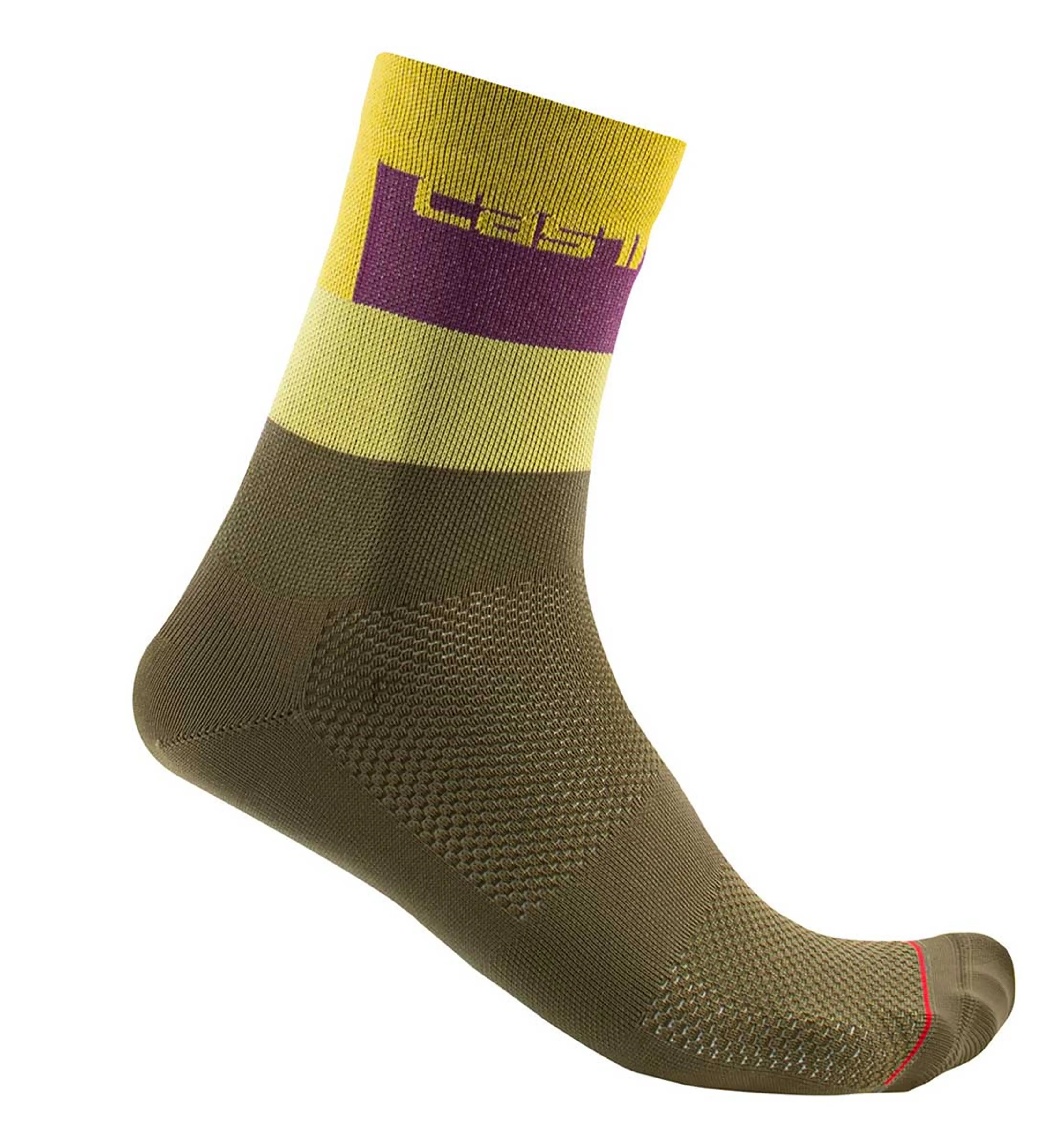 Носки Castelli Blocco 15 темно-зеленые р 40-43 L/XL фото 