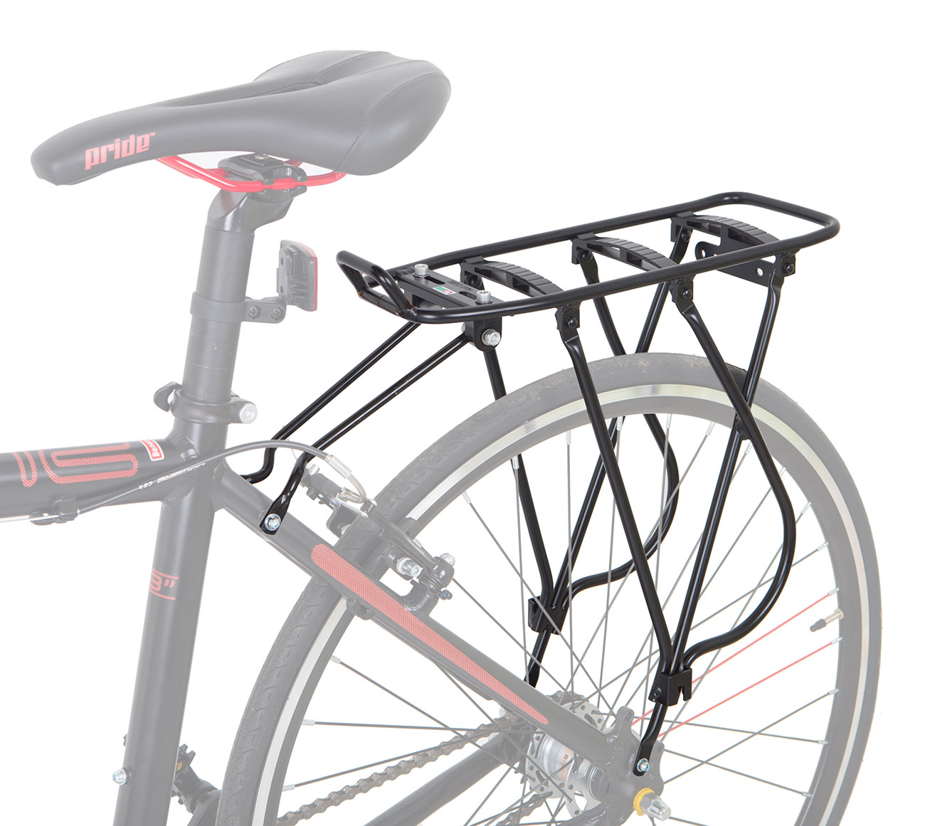Багажник Green Cycle GC-CE2-1 под V-br 26", туристич., (в комплекте длинные дуги), алюмин., черн. фото 2