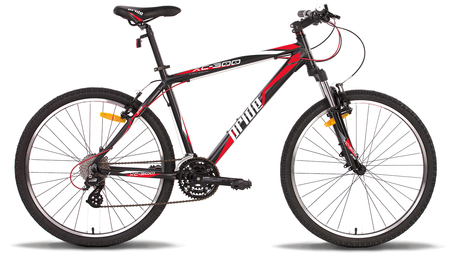 Велосипед 26 "Pride XC-300 рама - 19" чорно-червоний матовий 2014 фото 