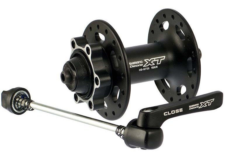Втулка пер. Shimano НВ-M756 DEORE XT, 32H, QR, OLD: 100 мм, 6 Bolt фото 