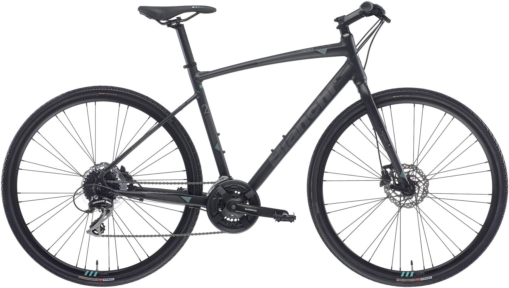 Велосипед 28" Bianchi C-SPORT 2 рама - 55 см Black/Graphite A1 фото 