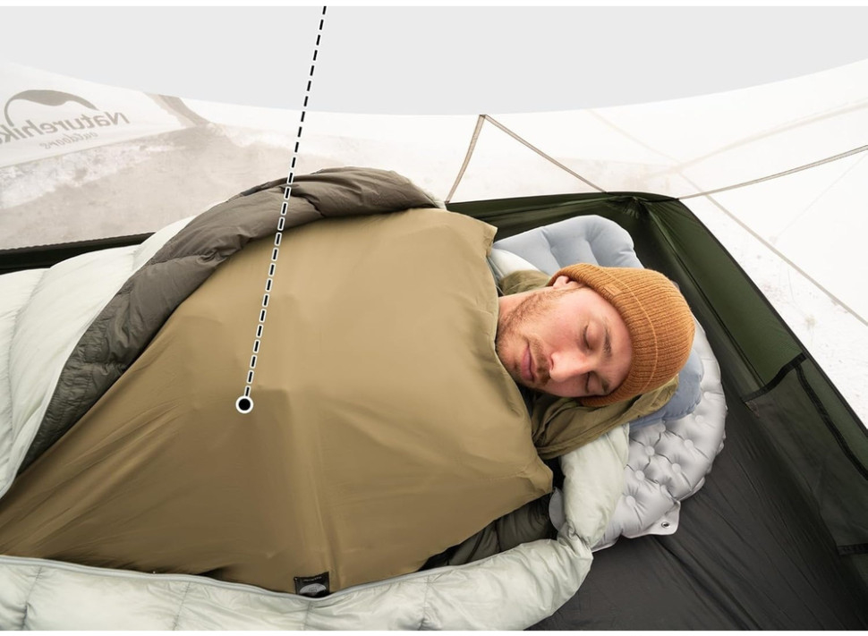 Подкладка для спального мешка Naturehike CNH22SD016, нейлон, коричневая фото 2
