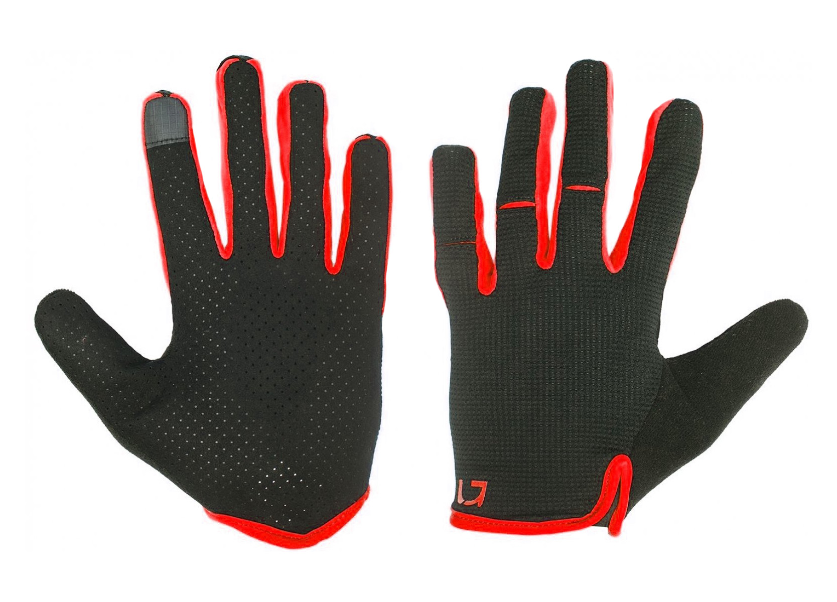 Перчатки Green Cycle Punch с закрытыми пальцами M черно-красные фото 