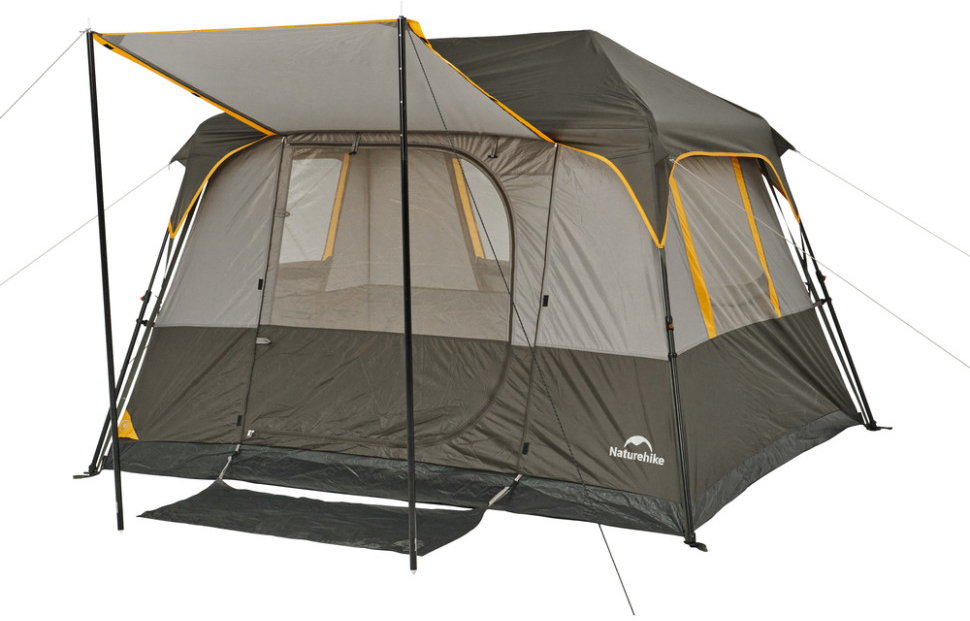 Палатка четырехместная Naturehike Cape Series 5.2 CNK2450WS037, серо-коричневая фото 