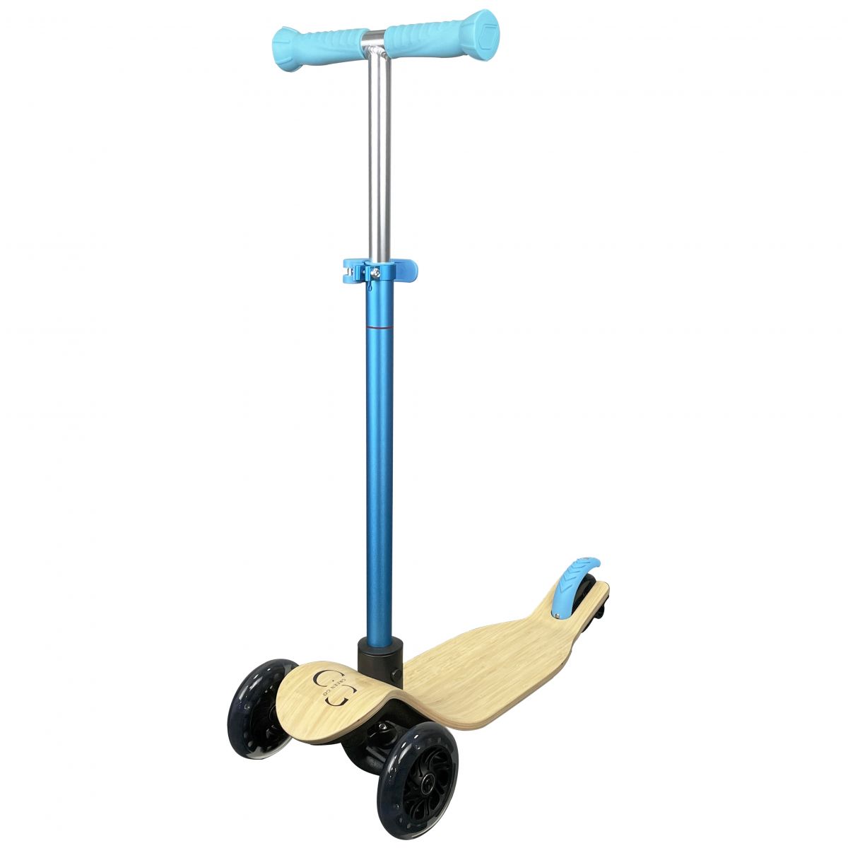 Самокат дитячий 3х колісний GreenGo Wood Blue фото 3