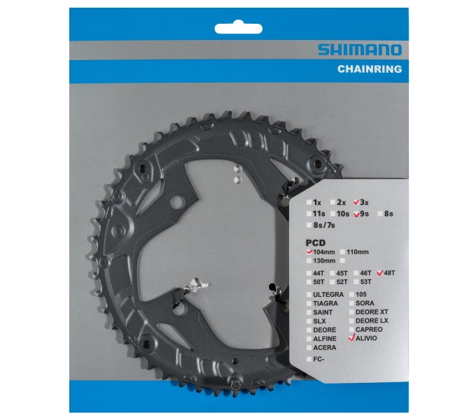 Звезда к шатуну Shimano FC-M4060 ALIVIO, 48T, 3/9-ск. фото 