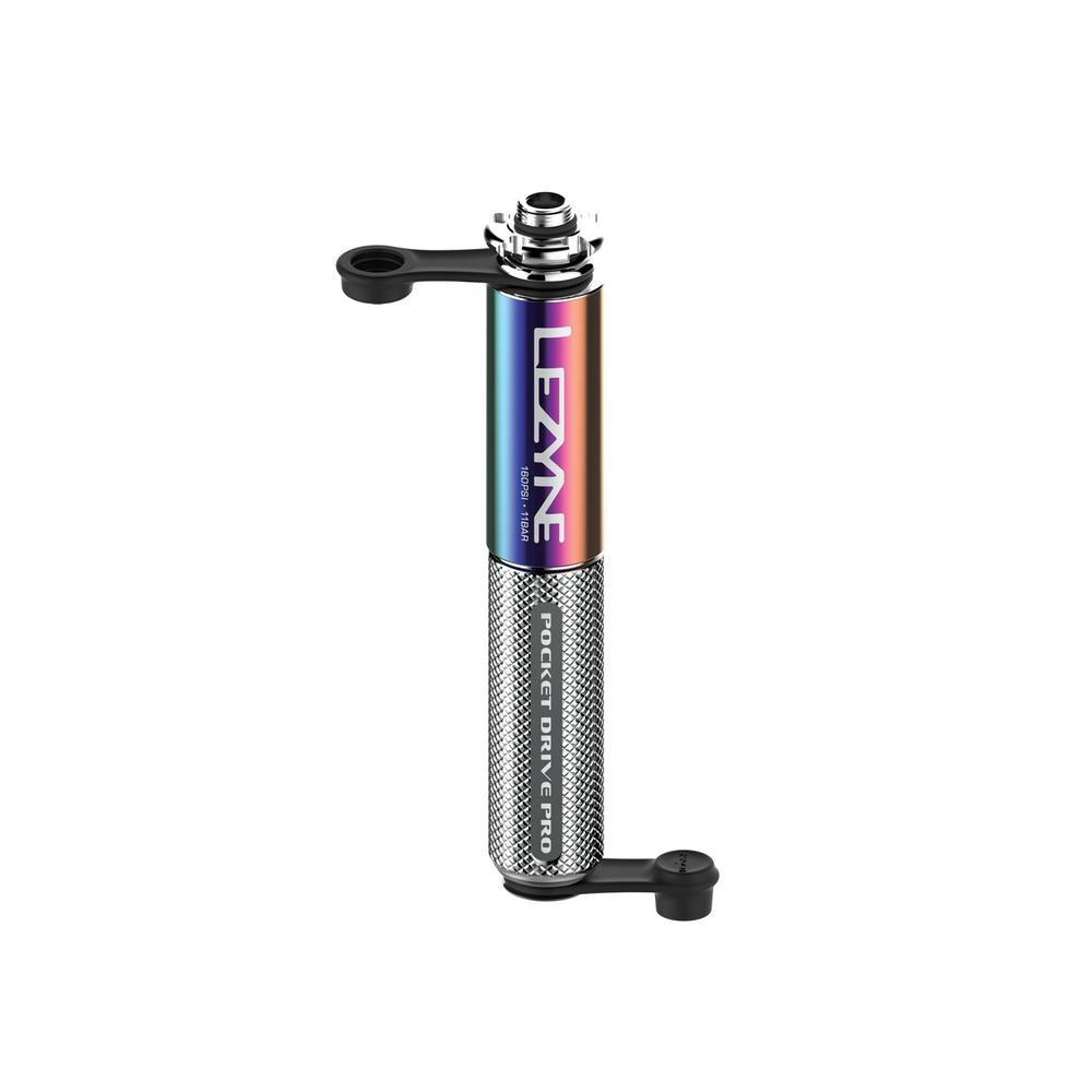 Мининасос Lezyne POCKET DRIVE PRO, 160psi, бензиновый/серебристый фото 