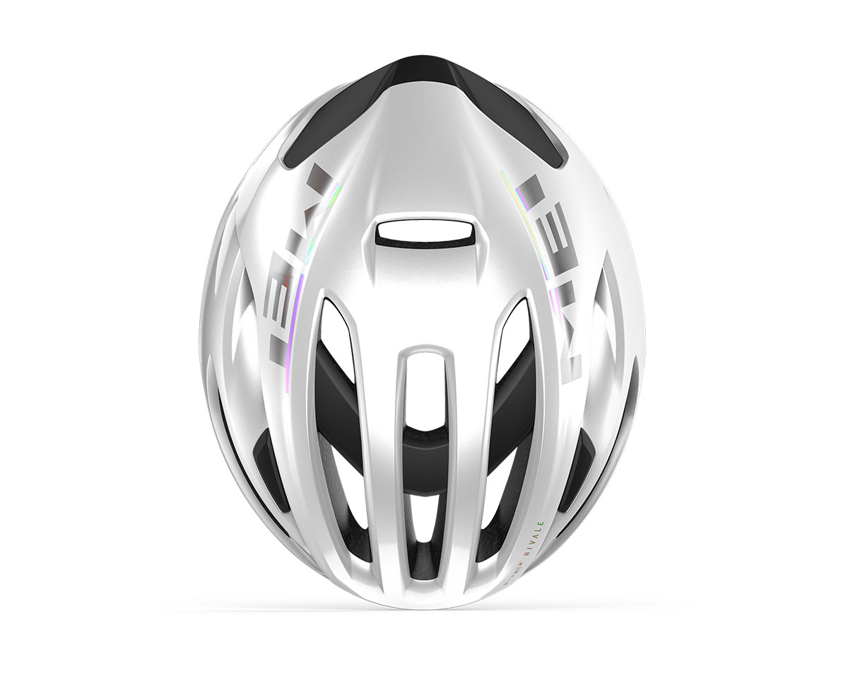 Шлем Met RIVALE MIPS CE размер L (58-61), white holographic glossy, белый голографичный глянцевый фото 4
