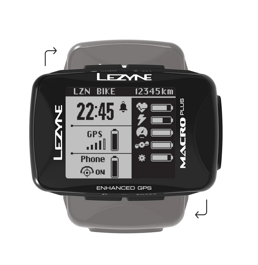 Велокомпьютер Lezyne MACRO PLUS GPS черный фото 2