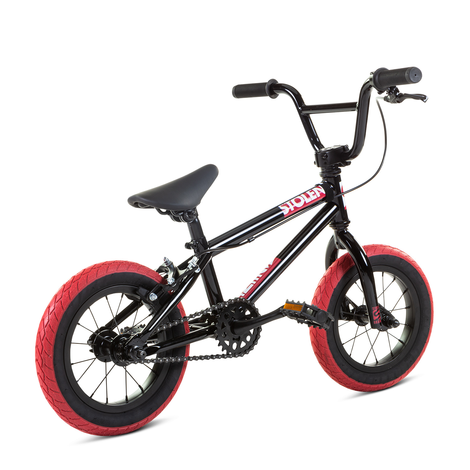 Велосипед 12" Stolen AGENT 13.25" BLACK W/ DARK RED TIRES A1 фото 3