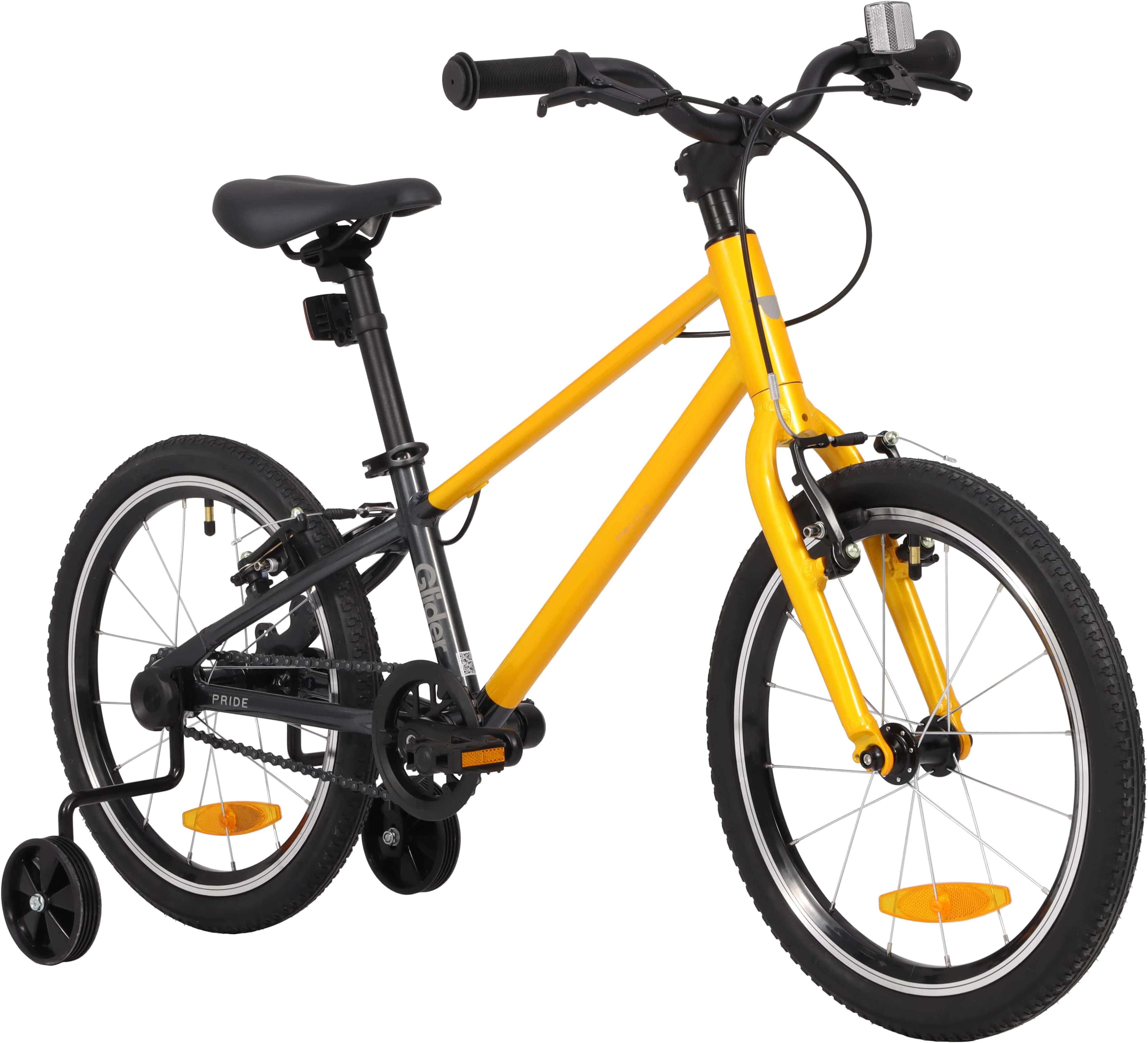 Велосипед 18" Pride GLIDER 18 желтый A5 фото 2