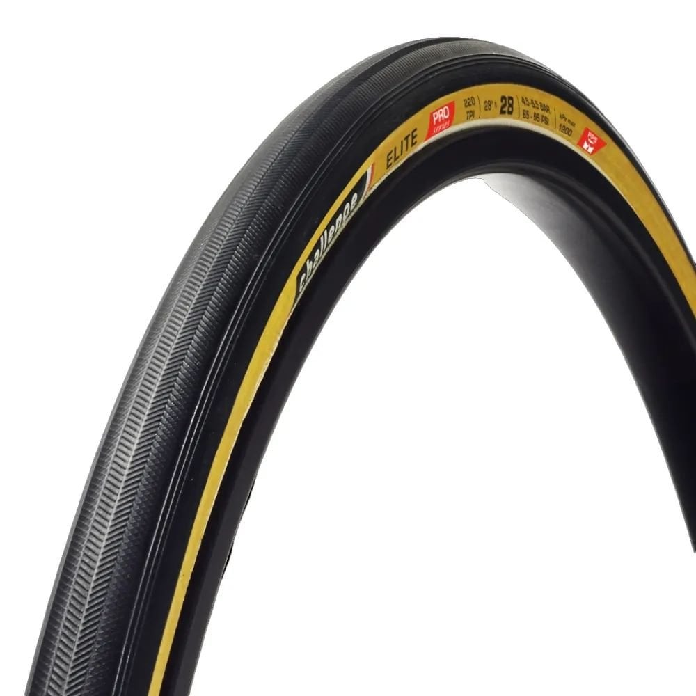Покрышка (трубка) 700x28 Challenge ELITE PRO H-TU 220TPI Black/Tan фото 
