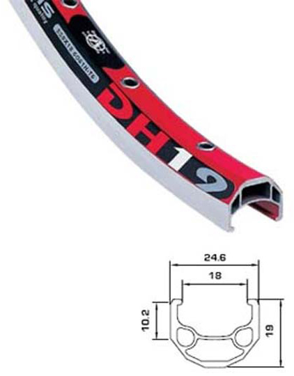 Обід двусто. 26 "32H Alex Rims DH19 черн.анод фото 