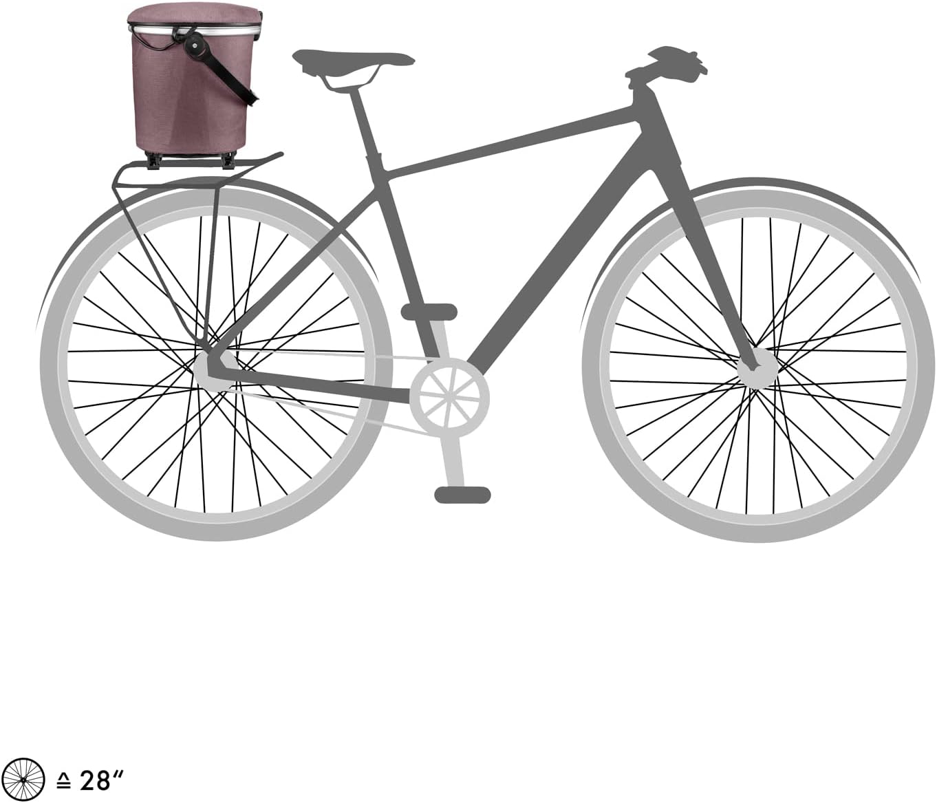 Гермосумка велосипедна на багажник Ortlieb Up-Town Rack Urban ash rose, 17,5 л фото 4
