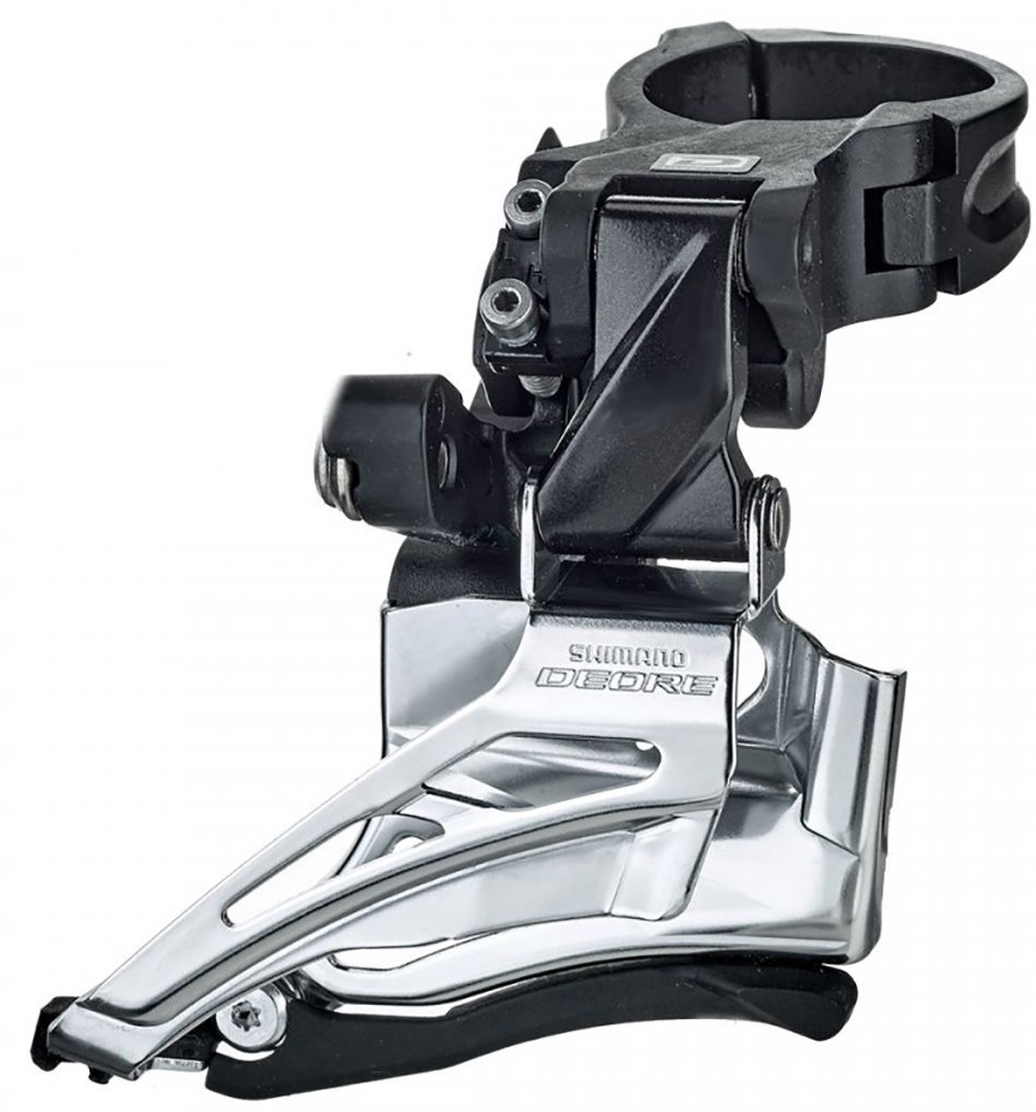 Переключатель пер. Shimano FD-M6025-H DEORE, High Clamp, Down-Swing, Dual-Pull, 2x10-ск., макс. 34/38T фото 