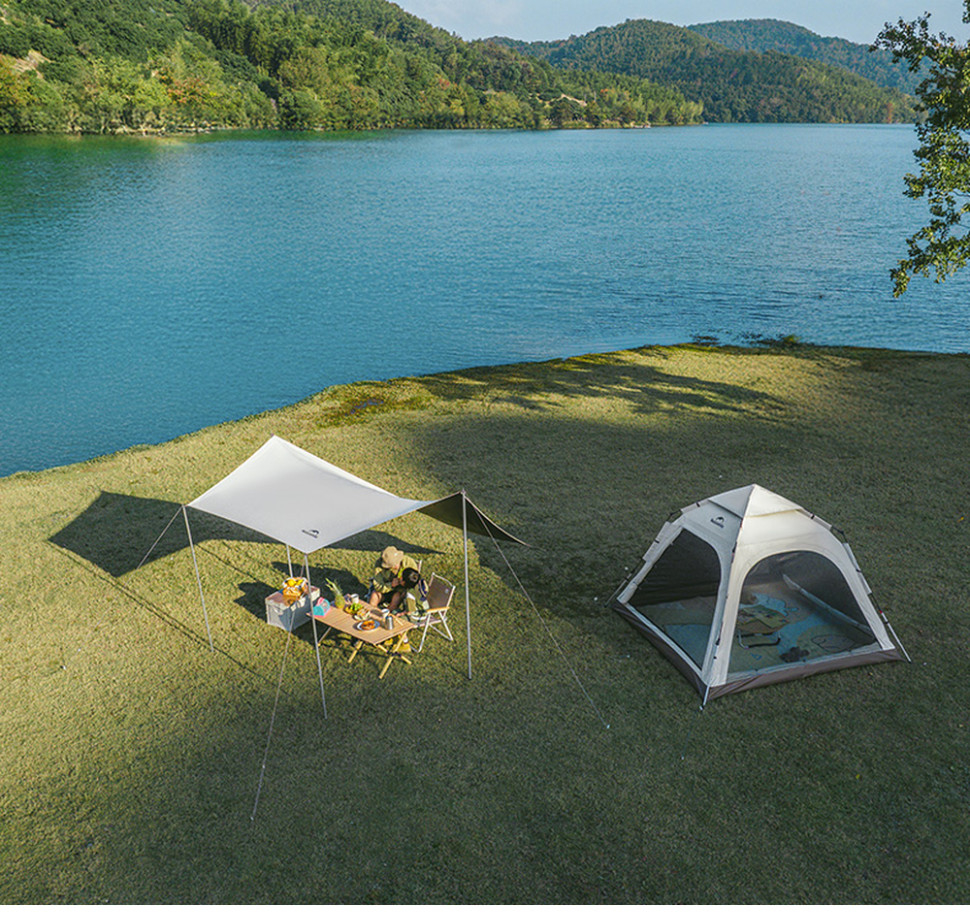 Палатка трехместная Naturehike Ango CNK2550WS010, самораскладная, размер S, серая фото 6